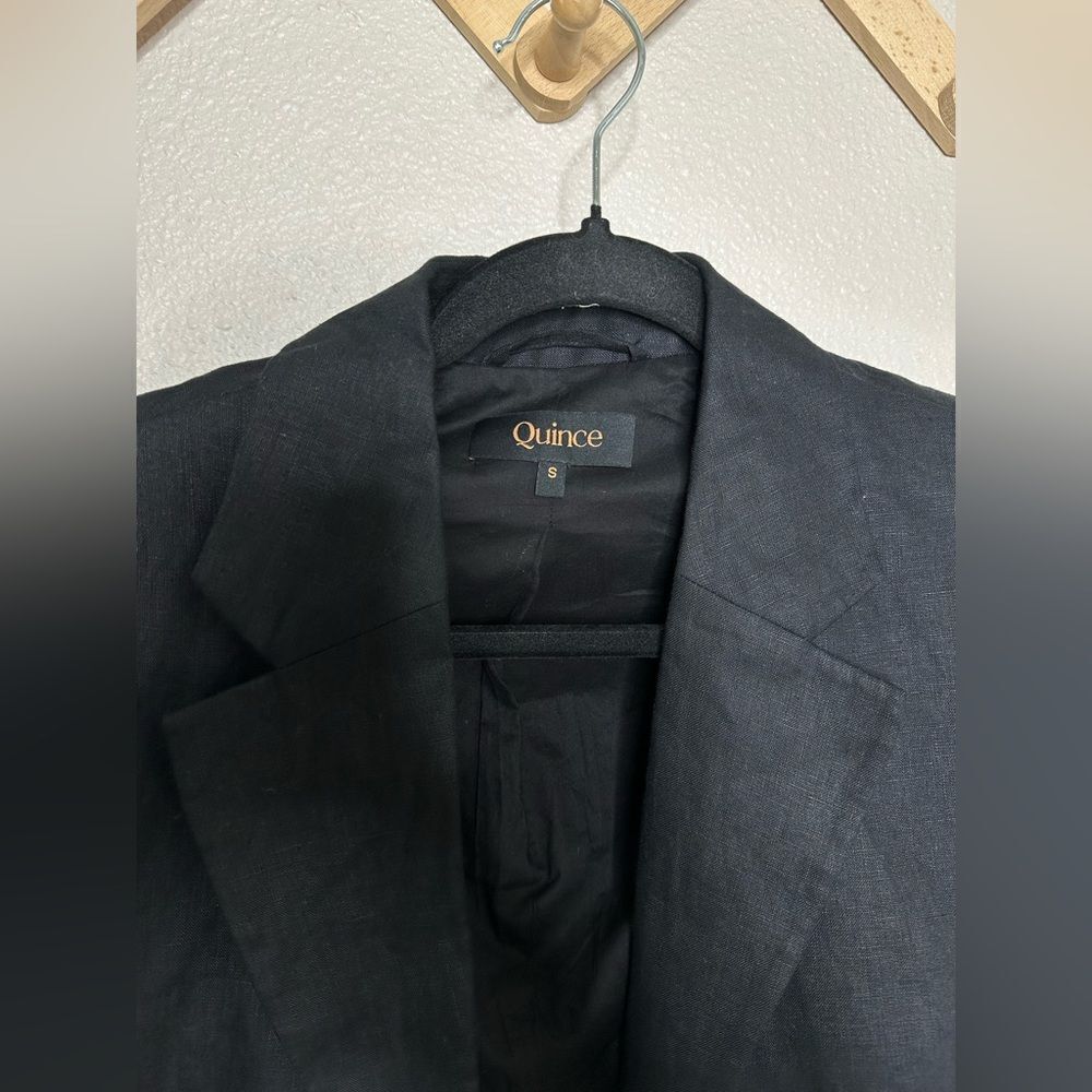 Quince 100% European Linen Structured Blazer Sz S - Picture 4 of 9